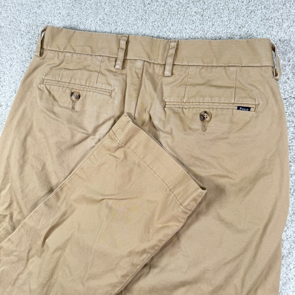 Polo Ralph Lauren Chino Pants Mens 30/30 Tan Stretch Straight Fit Khaki Trousers